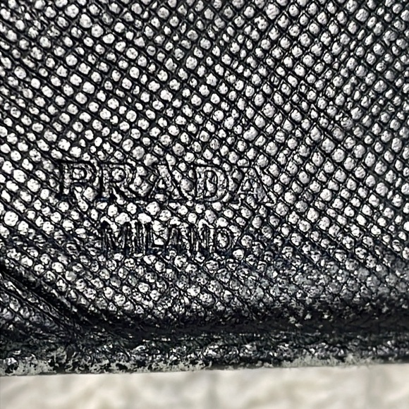 Prada Nylon Envelope Snap Wallet Black Designer Classic Everyday Triangle Plaque - Picture 10 of 16